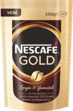 Кофе растворимый Nescafe Gold сублимированный с добавлением молотого, пакет, 50/100/200г