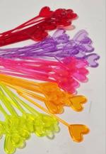 RA-755 Вилочки мини одноразовые для фруктов пластик 50 шт. в упаковке, разные расцветки RA-755