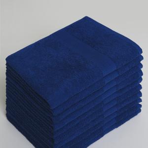Полотенце махровое из 100% хлопка, 50*90 мм, 440 г/м2, темно-синий с бордюром