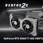 MSI GeForce RTX 5060 Ti 16G VENTUS 2X OC PLUS: новая эра графики с GDDR7 уже в продаже
