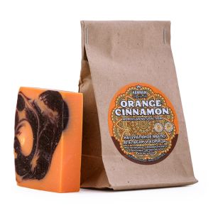 Марокканское натуральное мыло Orange Cinnamon для рук и тела