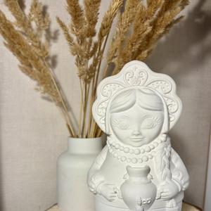 Шкатулка подсвечник Матрешка с самоваром