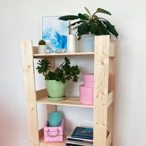 С-016 Стеллаж деревянный 4 полки,  1150*640*310 мм. (в*ш*г)
Размеры в ассортименте