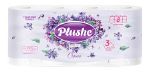 Туалетная бумага Plushe Deluxe Light 'Сирень", 8 рулонов*15 м, 3 слоя, белый, фиолетовый, ароматизация, 8 в упаковке 11952