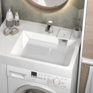 Раковины над стиральными машинами из литьевого мрамора. Производство: Россия