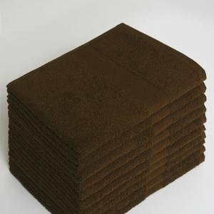 Полотенце махровое из 100% хлопка, 50*90 мм, 440 г/м2, хаки с бордюром