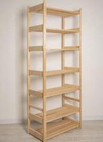 Деревянный стеллаж напольный, этажерка 7 полок Столяркин