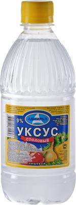 Уксус столовый пищевой 9% 0,5л Адмирал