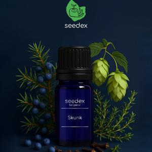 Терпеновый профиль сорта &#34;SKUNK&#34;/ терпены — 5 мл.

Состав: Myrcene, Humulene, α-Pinene, Limonene, Terpinolene, β-Caryophyllene, β-Phellandrenе, Camphene, Linalool, другие терпены до 10%.

ЭФФЕКТ: расслабление, противовоспалительный,антибактериальный.  
АРОМАТ: земляной, древесный, лесной.
ШТАММ: Indica. (Hybrid)

Данный продукт произведен в Италии. Уникальный терпеновый профиль «Skunk». При создании этого продукта использовали  терпены сорта «Skunk». Премиальное качество терпенов, великолепный антураж продукта. Аромат «Skunk» — отмеченный наградами гибрид с преобладанием Indica, используемая генетика сортов  Afghani, Acapulco Gold и Colombian Gold. Представляет собой острую ароматическую смесь кислого сканка, мускусного аромата и тонких земляных нот.

Терпеновый профиль SKUNK  может использоваться при производстве масел, напитков, пищевой продукции, косметики, защиты растений.  Все наши терпены получены на 100% из растительного сырья. Являются высококонцентрированным продуктом, не содержат растворителей, спиртов, восков, парафинов и иных побочных продуктов. Не использовать в чистом виде. 

Условия хранения: Терпены — летучие, активные соединения, требующие специальных условий хранения.  Хранить в темной, с не менее 50% затемнением, стеклянной, герметично закрытой таре, в темном месте. В сухом, прохладном, хорошо проветриваемом помещении с относительной влажностью не более 50 %, вдали от источников тепла и прямых солнечных лучей. Температура хранения от +7°C° до +25°C°. Хранить в недоступном для детей месте.