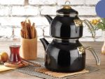 Black Color Enamel Teapot Set