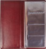 Визитница настольная на 96 визиток из итальянского кожзаменителя Sevilia бордовый