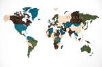 Декор "Карта мира на англ. языке" одноуровневый, цветной, XXL 3189