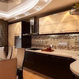 Кухня по индивидуальным размерам, фасады пленка супер-глянец
