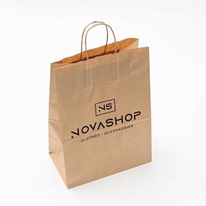 Крафт пакет с крученой ручкой