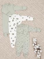Слипы для новорождённых, комплект 3 шт. Оливковая коллекция SLIP-OLIVE-3