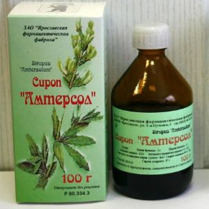 Сироп от кашля &#34;Амтерсол&#34;. Показания  к  применению Заболевания дыхательных путей с затруднением отхождения мокроты (бронхит, трахеит и др.)

