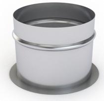 Врезка круглая в прямоугольный воздуховод