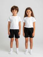 Детский комплект: белая футболка и черные шорты 71243