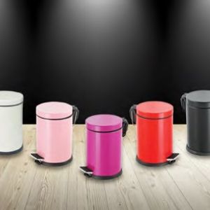 5-12-16-20LT PEDAL BIN PINK (ALL COLOUR OPTIONS IN CATALOGUE) SOFT CLOSE AVAILABLE, FLOOR PROTECTION ,GALVANIZED