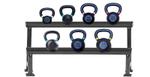 1441 Fitness Powder Coated Kettlebell 7 Pcs Set With 2 Tier Rack 4 Kg to 16 Kg, Anti-Skid Base, Core Strength & Functional Training, Ideal For Squats, Cleans, Jerks, Swings | 1441-PC-KB-2TR 250356