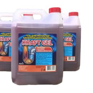 «KRAFTGEL»/ «КРАФТГЕЛЬ» СРЕДСТВО ДЛЯ ПРОЧИСТКИ
КАНАЛИЗАЦИОННЫХ ТРУБ
ПРИМЕНЕНИЕ: для устранения пробок и засоров в канализационных и сточных трубах, сифонов кухонных раковин, умывальников, ванн и унитазов.
300-350 гр средства залить в сливное отверстие и через 1 час промыть сильной струей воды, при необходимости обработку повторить
МЕРЫ ПРЕДОСТОРОЖНОСТИ: Осторожно! Содержит щелочь! При работе использовать резиновые перчатки. Использовать только по назначению. Избегать попадания в глаза! При попадании в глаза промыть их большим количеством воды. Не глотать! Беречь от детей! Хранить в плотно закрытой упаковке изготовителя. По мере использования или по истечении срока годности упаковку и средство утилизировать как бытовой отход.
СОСТАВ: вода, натр едкий, ПАВ, полимерный загуститель, краситель.
ДАТА ИЗГОТОВЛЕНИЯ: смотрите на упаковке
СРОК ГОДНОСТИ: 12 месяцев с даты изготовления.
УСЛОВИЯ ХРАНЕНИЯ: хранить в таре производителя в прохладном, темном месте, в вертикальном положении, не допуская проливов, при температуре не выше 30 С, отдельно от органических горючих продуктов, кислот.
ИЗГОТОВИТЕЛЬ: ООО «Химторг», Россия, 400031 Волгоградская область, г. Волгоград, проезд Бетонный, зд. 12
ТУ 20.41.