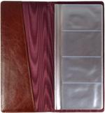 Визитница настольная на 96 визиток натуральная кожа Malaga коричневый