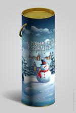 Новогодний тубус "Городская ёлка", 120х345 Кругом картон NY1234TT