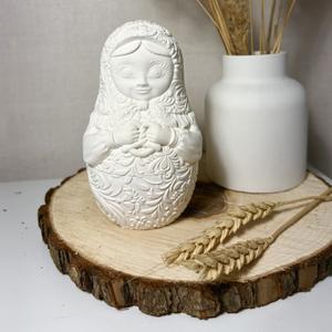 Шкатулка подсвечник Матрешка с крендельком