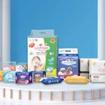 подгузники， трусики，женские гигиенические прокладки. влажные