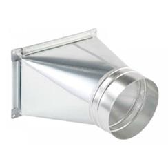 переход с прямоугольного воздуховода на круглый воздуховод