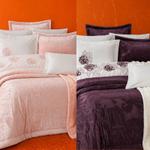 Премиальный Комплект Постельного Белья Imperial Velvet Lace с Пледом