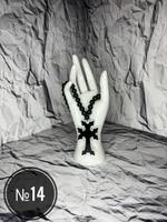 Подвеска КРЕСТ резной черный №14