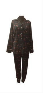 Костюм домашний брюки- пиджак с рисунком фламинго karim 575