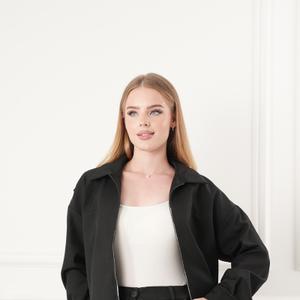 Спорт шик 
Бомбер с брюками черный