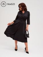 Платье женское больших размеров NAGO 022023_black