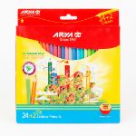 Цветные карандаши 24 цвета+2 в подарок Arya 3017