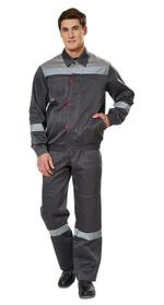 Костюм мужской рабочий летний "Тимбер" серый с ПК Авангард 168774