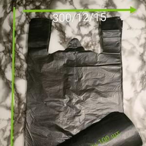 Мусорные пакеты 15микрон вес пачки 0.500 грамм 100 штук(мешок 1000 штук)