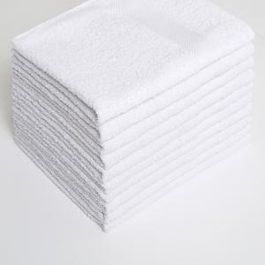 Полотенце махровое из 100% хлопка, 50*90 мм, 440 г/м2, белый с бордюром