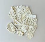 BABYONE Муслин 003 Тройка (распашка ползунки чепчик) 0-3 м