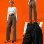 Элегантные Широкие Брюки Tailored Elegance