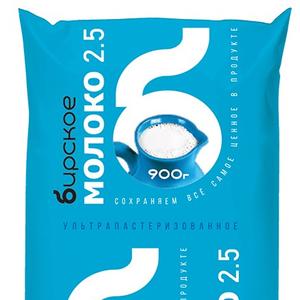 Молоко 2,5  % 0,9 л