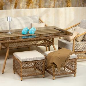 Обеденный комплект Пуччини из искусственного ротанга от Malacca