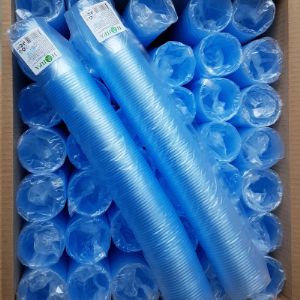 Одноразовые пластиковые стаканы для горячих и холодных напитков Напра.рф синий стакан 200 мл