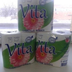 туалетная бумага VITA. 2-слойная туалетная бумага,100% целлюлоза.