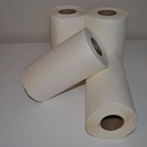 Полотенца бумажные рулонные Милея, 2-х слойные, Ц34гр/м2, тиснение, перфорация, втулка.