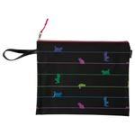 Папка " deVente " А4 (240*330*10мм) молния сверху Neon Cat, с ручкой, силиконовая