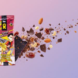 Фруктово-ореховые батончики BeOK ТМ BIO Elite Финик-Шоколад. Вес 30г.