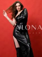 Платье черное макси ALONA. magazin с разрезом сбоку 179323889