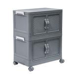 Шкаф складной пластиковый 2 модуля, 45*27*55 см, на колесах STM-301.1